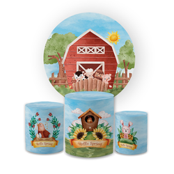 Kit Capa Painel Redondo + Trio Cilindros Decoração... - Loja | Bibi Painéis