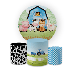 Kit Capa Painel Redondo + Trio Cilindros Decoração... - Loja | Bibi Painéis