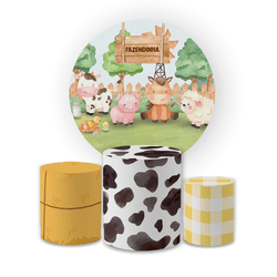 Kit Capa Painel Redondo + Trio Cilindros Decoração... - Loja | Bibi Painéis