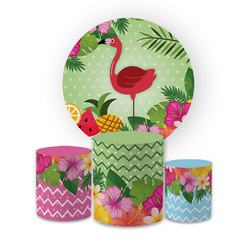 Kit Capa Painel Redondo + Trio Cilindros Decoração... - Loja | Bibi Painéis