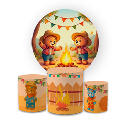 Kit Capa Painel Redondo + Trio Cilindros Decoração... - Loja | Bibi Painéis