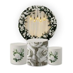 Kit Capa Painel Redondo + Trio Cilindros Decoração... - Loja | Bibi Painéis