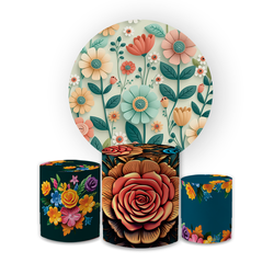 Kit Capa Painel Redondo + Trio Cilindros Decoração... - Loja | Bibi Painéis