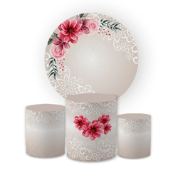 Kit Capa Painel Redondo + Trio Cilindros Decoração... - Loja | Bibi Painéis