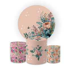 Kit Capa Painel Redondo + Trio Cilindros Decoração... - Loja | Bibi Painéis