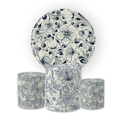 Kit Capa Painel Redondo + Trio Cilindros Decoração... - Loja | Bibi Painéis