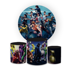 Kit Capa Painel Redondo + Trio Cilindros Decoração... - Loja | Bibi Painéis