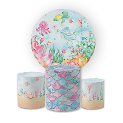 Kit Capa Painel Redondo + Trio Cilindros Decoração... - Loja | Bibi Painéis