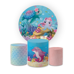 Kit Capa Painel Redondo + Trio Cilindros Decoração... - Loja | Bibi Painéis