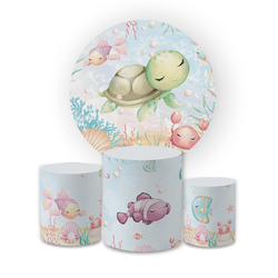 Kit Capa Painel Redondo + Trio Cilindros Decoração... - Loja | Bibi Painéis