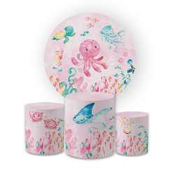 Kit Capa Painel Redondo + Trio Cilindros Decoração... - Loja | Bibi Painéis