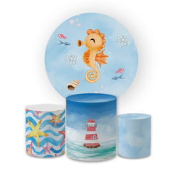 Kit Capa Painel Redondo + Trio Cilindros Decoração... - Loja | Bibi Painéis