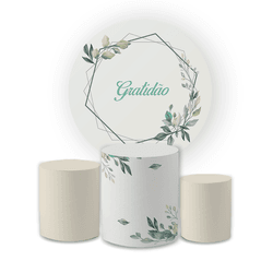 Kit Capa Painel Redondo + Trio Cilindros Decoração... - Loja | Bibi Painéis
