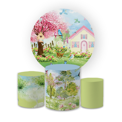Kit Capa Painel Redondo + Trio Cilindros Decoração... - Loja | Bibi Painéis