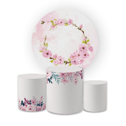 Kit Capa Painel Redondo + Trio Cilindros Decoração... - Loja | Bibi Painéis