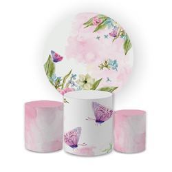 Kit Capa Painel Redondo + Trio Cilindros Decoração... - Loja | Bibi Painéis