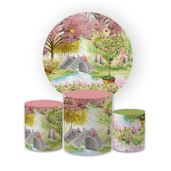 Kit Capa Painel Redondo + Trio Cilindros Decoração... - Loja | Bibi Painéis