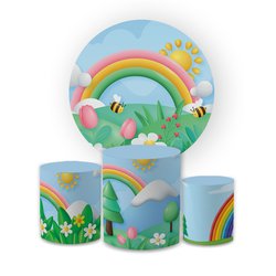 Kit Capa Painel Redondo + Trio Cilindros Decoração... - Loja | Bibi Painéis