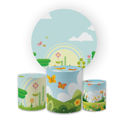 Kit Capa Painel Redondo + Trio Cilindros Decoração... - Loja | Bibi Painéis