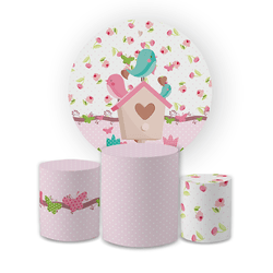 Kit Capa Painel Redondo + Trio Cilindros Decoração... - Loja | Bibi Painéis