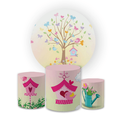 Kit Capa Painel Redondo + Trio Cilindros Decoração... - Loja | Bibi Painéis