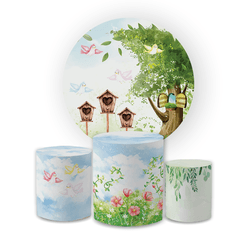 Kit Capa Painel Redondo + Trio Cilindros Decoração... - Loja | Bibi Painéis