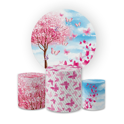 Kit Capa Painel Redondo + Trio Cilindros Decoração... - Loja | Bibi Painéis