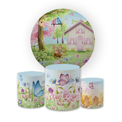 Kit Capa Painel Redondo + Trio Cilindros Decoração... - Loja | Bibi Painéis