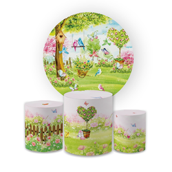 Kit Capa Painel Redondo + Trio Cilindros Decoração... - Loja | Bibi Painéis