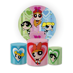 Kit Capa Painel Redondo + Trio Cilindros Decoração... - Loja | Bibi Painéis