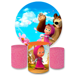 Kit Capa Painel Redondo + Trio Cilindros Decoração... - Loja | Bibi Painéis