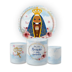Kit Capa Painel Redondo + Trio Cilindros Decoração... - Loja | Bibi Painéis