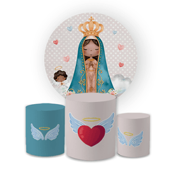Kit Capa Painel Redondo + Trio Cilindros Decoração... - Loja | Bibi Painéis