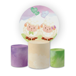 Kit Capa Painel Redondo + Trio Cilindros Decoração... - Loja | Bibi Painéis