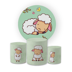 Kit Capa Painel Redondo + Trio Cilindros Decoração... - Loja | Bibi Painéis