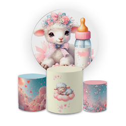 Kit Capa Painel Redondo + Trio Cilindros Decoração... - Loja | Bibi Painéis