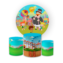 Kit Capa Painel Redondo + Trio Cilindros Decoração... - Loja | Bibi Painéis