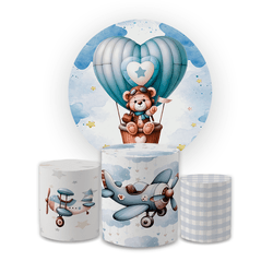 Kit Capa Painel Redondo + Trio Cilindros Decoração... - Loja | Bibi Painéis