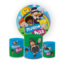 Kit Capa Painel Redondo + Trio Cilindros Decoração... - Loja | Bibi Painéis