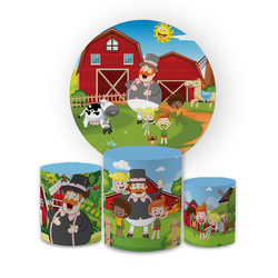 Kit Capa Painel Redondo + Trio Cilindros Decoração... - Loja | Bibi Painéis