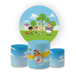 Kit Capa Painel Redondo + Trio Cilindros Decoração... - Loja | Bibi Painéis