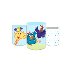 Trio Cilindros Capas Galinha Pintadinha Candy - Loja | Bibi Painéis