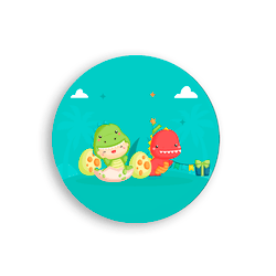 Capa Painel Redondo Dino - Loja | Bibi Painéis