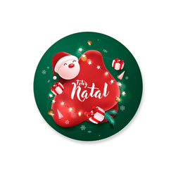 Capa Painel Redondo Papai Noel - Loja | Bibi Painéis