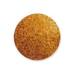 Capa Painel Redondo Shime Wall Dourado Espelhado - Loja | Bibi Painéis