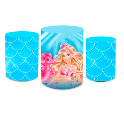 Kit Trio De Cilindros Barbie Azul - Loja | Bibi Painéis