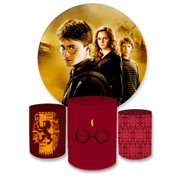 Kit Capa Painel + Trio Cilindros Harry Potter 03 - Loja | Bibi Painéis