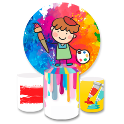 Kit Capa Painel + Trio Cilindros Pintando o Sete - Loja | Bibi Painéis