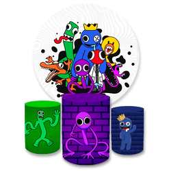 Kit Capa Painel + Trio Cilindros Rainbow Friends - Loja | Bibi Painéis