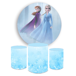 Kit Capa Painel + Trio Cilindros Frozen Claro - Loja | Bibi Painéis